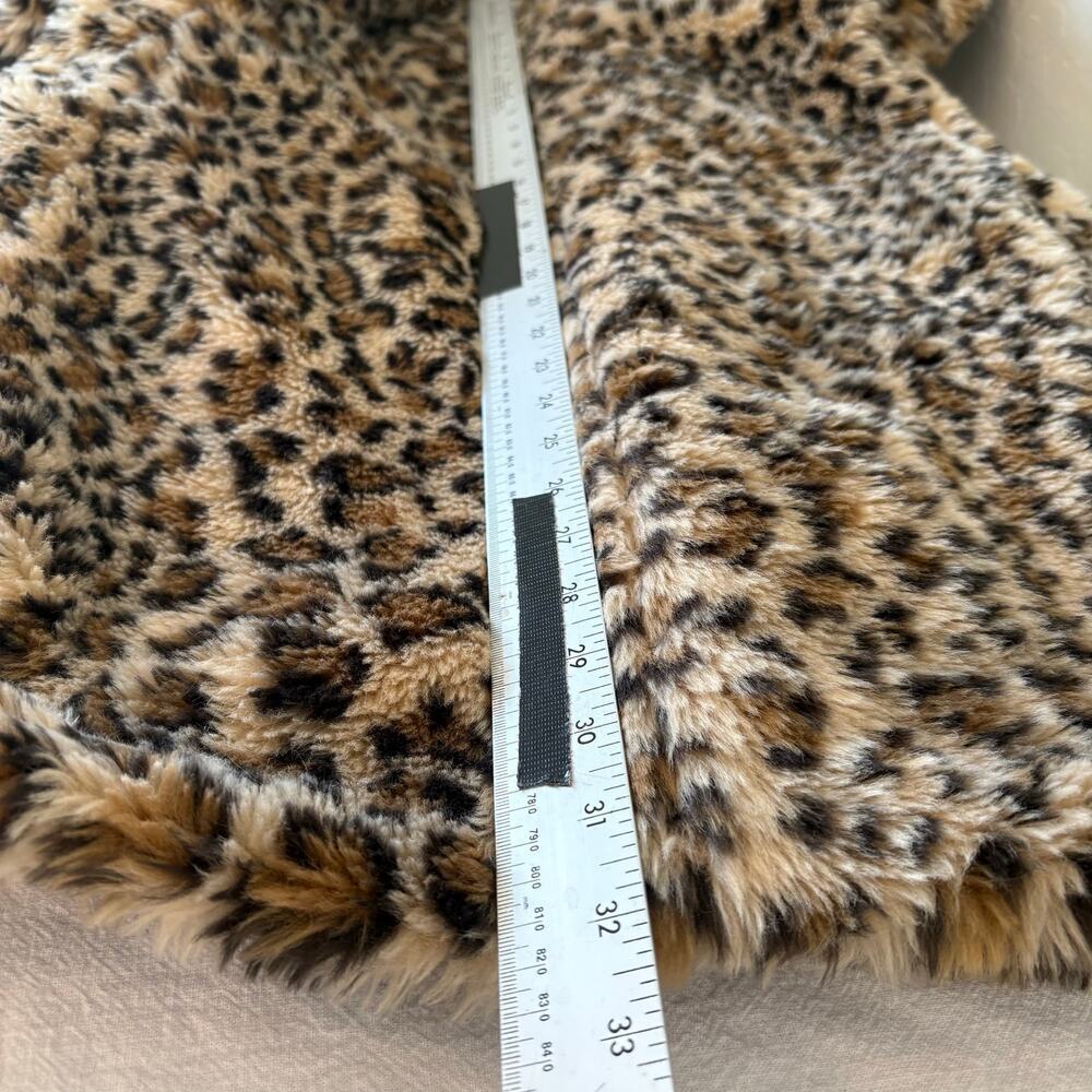 Charlotte Russe Leopard Print Faux Fur Longline Coat Mob Wife Maximalist Glam Sm - Picture 15 of 16